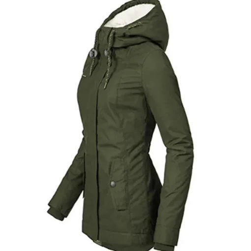 Women's Parka Waterproof Puffer Jacket Thermal Warm Heated Coat Fleece Lined Winter Coat Windproof Outdoor Zip up Hooded Coat Sports Hiking Jacket Purple Pink
