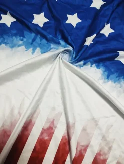 Women's Patriotic Dress Mini Dress Casual Dress Stylish Casual Daily Regular Fit Flag Red White And Blue Short Sleeve Crew Neck Blue Summer