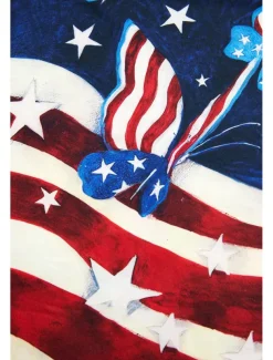 Women's Patriotic T Shirt American Flag Stylish Casual Red White And Blue Red White And Blue Short Sleeve V Neck Regular Tops Print Blue Summer