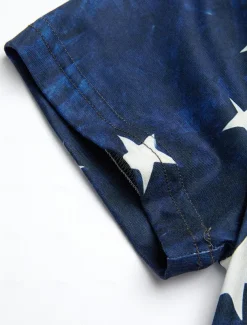 Women's Patriotic T Shirt American Flag Stylish Casual Red White And Blue Red White And Blue Short Sleeve V Neck Regular Tops Print Blue Summer