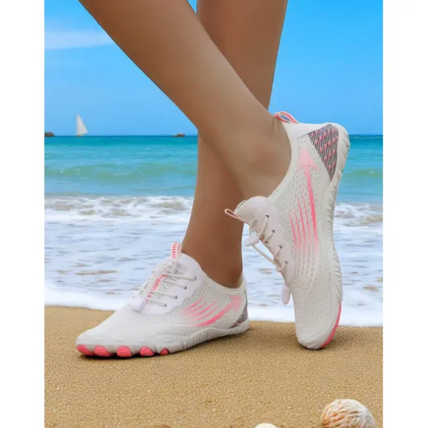 Women's Pink Quick-Dry Water Shoes – Breathable Mesh Aqua Sneakers for Beach, Boating & Swim Sports