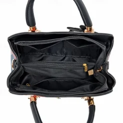 Women's Plaid Handbag with Faux Leather Handles and Shoulder Strap, Structured Top Handle Bag with Butterfly Charm for Office, Shopping and Daily Use