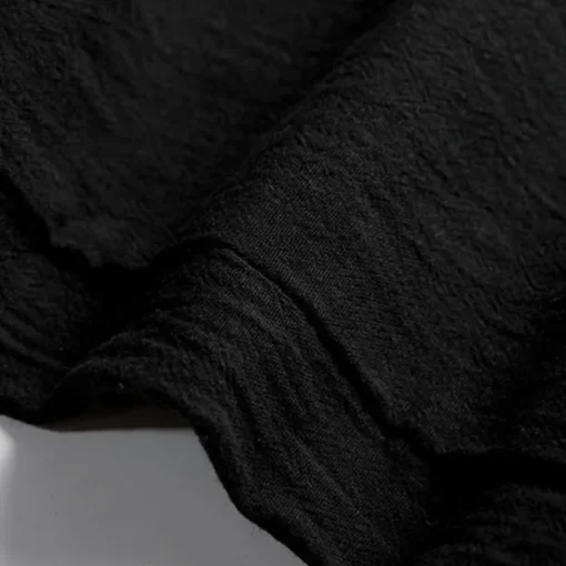 Women's Plus Size Cotton Linen Pants High Waist Solid Color Drawstring Wide Leg Comfy Breathable Quick Dry Micro-elastic Black White Dark Navy Blue Summer Spring Fall Loose Fit