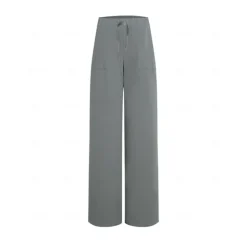 Women's Plus Size Cotton Linen Pants High Waist Solid Color Drawstring Wide Leg Comfy Breathable Quick Dry Micro-elastic Black White Dark Navy Blue Summer Spring Fall Loose Fit