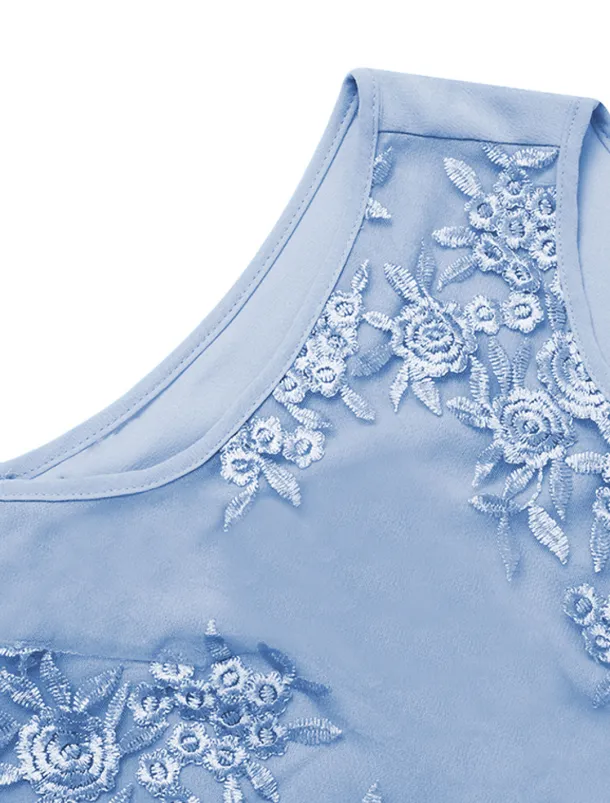 Women's Plus Size Knee Length Dress Lace Dress Dress Set Two Piece Dress Church Dress Elegant Classic Chinoiserie Formal Vacation Wedding Guest Regular Fit Pure Color Half Sleeve Crew Neck Light Blue