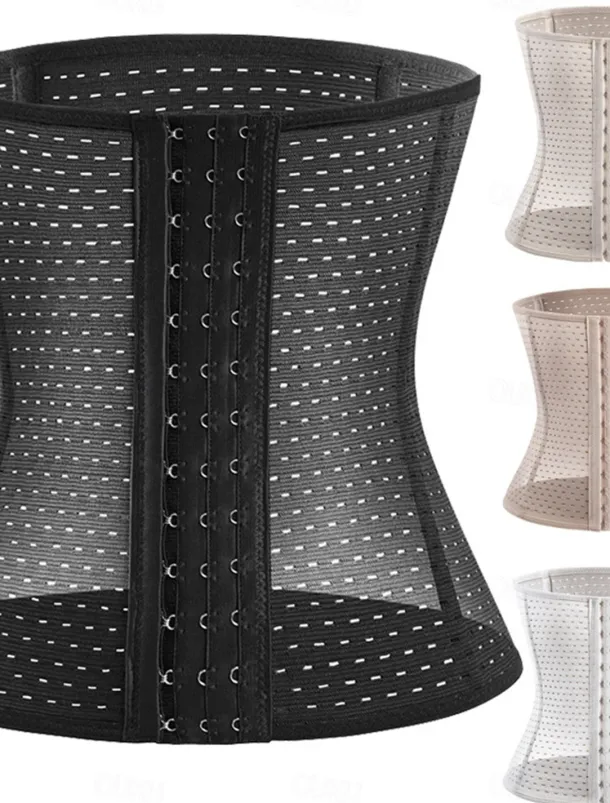 Women's Plus Size Shapewear Waist Trainer Body Shaper Pure Color Sport Simple Casual Home Daily Going out Breathable Summer Spring Home Outfits