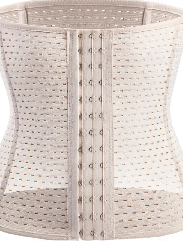 Women's Plus Size Shapewear Waist Trainer Body Shaper Pure Color Sport Simple Casual Home Daily Going out Breathable Summer Spring Home Outfits