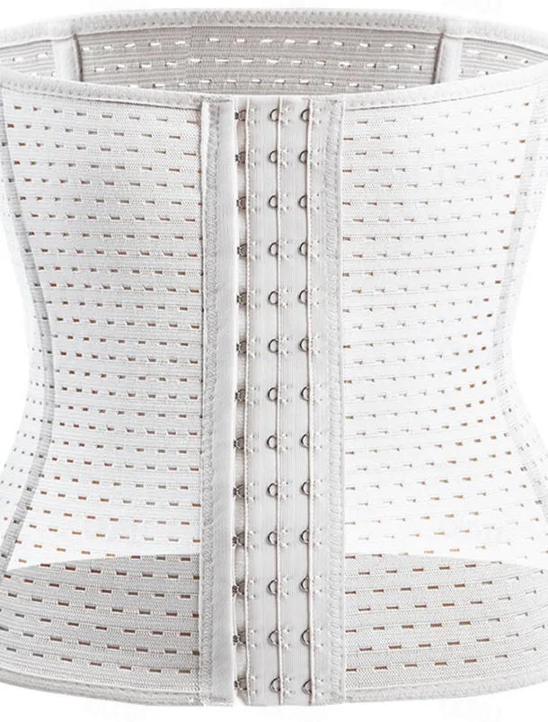 Women's Plus Size Shapewear Waist Trainer Body Shaper Pure Color Sport Simple Casual Home Daily Going out Breathable Summer Spring Home Outfits