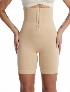 Women's Plus Size Shapewear Waist Trainer Body Shaper Pure Color Sport Casual Comfort Home Daily Going out Nylon Breathable Summer Spring Home Outfits