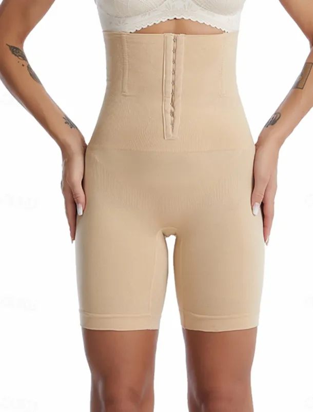 Women's Plus Size Shapewear Waist Trainer Body Shaper Pure Color Sport Casual Comfort Home Daily Going out Nylon Breathable Summer Spring Home Outfits