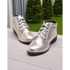 Women's Professional Dance Shoes - Burgundy Lace-Up Jazz and Practice Boots with Split Sole Design, Comfortable Soft Leather Footwear for Ballroom, Latin and Stage Performances