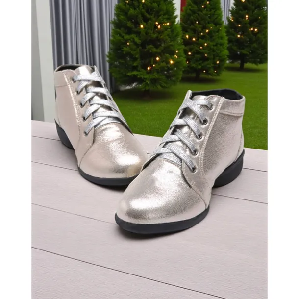 Women's Professional Dance Shoes - Burgundy Lace-Up Jazz and Practice Boots with Split Sole Design, Comfortable Soft Leather Footwear for Ballroom, Latin and Stage Performances