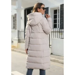 Women's Puffer Jacket Hoodie Jacket Hiking Windbreaker Winter Outdoor Thermal Warm Windproof Outerwear Winter Jacket Full Length Visible Zipper Fishing Camping / Hiking / Caving Traveling Black Red