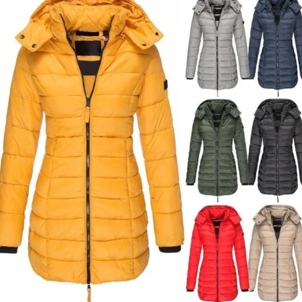 Women's Puffer Jacket Insulated Jacket Hiking Windbreaker Winter Outdoor Thermal Warm Waterproof Windproof Outerwear Mid Length Visible Zipper Fishing Climbing Camping Hiking