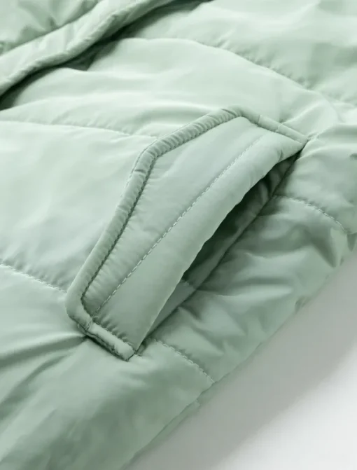 Women's Puffer Jacket Winter Windproof Jacket Winter Coat Comfortable Street Casual Daily Zipper Pocket Hoodie Casual Street Style Plain Regular Fit Outerwear Long Sleeve Winter Fall Green