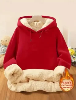 Women's Pullover Hoodie Sweatshirt Plain Casual Long Sleeve Hooded Regular Tops Street Dailywear Casual Print Black Pink Red Green Light Grey Fall Winter