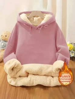 Women's Pullover Hoodie Sweatshirt Plain Casual Long Sleeve Hooded Regular Tops Street Dailywear Casual Print Black Pink Red Green Light Grey Fall Winter