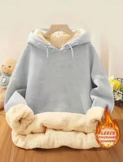 Women's Pullover Hoodie Sweatshirt Plain Casual Long Sleeve Hooded Regular Tops Street Dailywear Casual Print Black Pink Red Green Light Grey Fall Winter