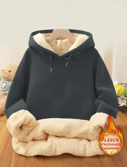 Women's Pullover Hoodie Sweatshirt Plain Casual Long Sleeve Hooded Regular Tops Street Dailywear Casual Print Black Pink Red Green Light Grey Fall Winter