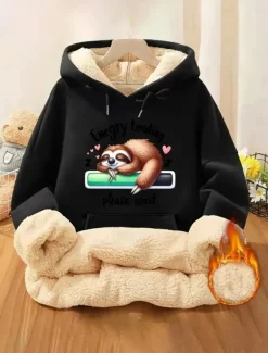 Women's Pullover Hoodie Sweatshirt Animal Casual Long Sleeve Hooded Regular Tops Street Dailywear Print Black Pink Red Green Fall Winter