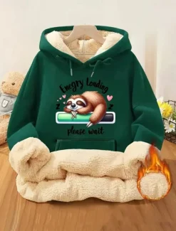 Women's Pullover Hoodie Sweatshirt Animal Casual Long Sleeve Hooded Regular Tops Street Dailywear Print Black Pink Red Green Fall Winter