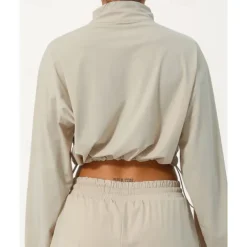 Women's Pullover Sweatshirt Hiking Jacket Sport Jacket Outdoor Sun Protection Breathable Quick Dry Hiking Outfits Hiking Clothes Autumn / Fall Jacket Tennis Golf Running Solid Color Black Cream Purple