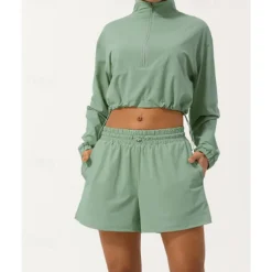 Women's Pullover Sweatshirt Hiking Jacket Sport Jacket Outdoor Sun Protection Breathable Quick Dry Hiking Outfits Hiking Clothes Autumn / Fall Jacket Tennis Golf Running Solid Color Black Cream Purple