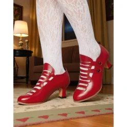 Women's Purple Edwardian Cage Strap Heels – Vintage 1900s-Inspired Faux Leather Kitten Heel Dress Shoes, Retro Costume Footwear for Historical Reenactment, Theater, and Gothic Lolita Style