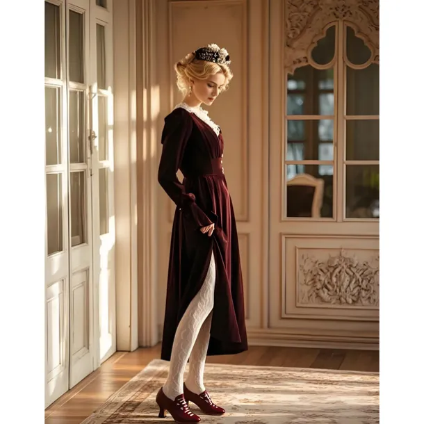 Women's Purple Edwardian Cage Strap Heels – Vintage 1900s-Inspired Faux Leather Kitten Heel Dress Shoes, Retro Costume Footwear for Historical Reenactment, Theater, and Gothic Lolita Style