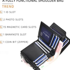 Women's Purple Faux Leather Bifold Wallet – Stylish Zipper Coin Purse with Card Holder for Daily Use and Gifts