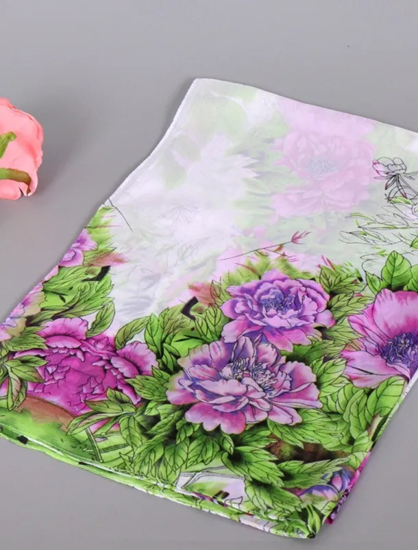 Women's Rectangle Scarf Street Daily Date Grey Yellow Scarf Floral