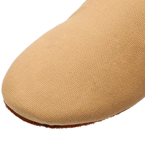 Women's Red Canvas Jazz Dance Shoes – Soft Sole Slip-On Ballet Flats for Latin, Modern, and Stage Performances