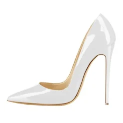 Women's Red Patent Leather High Heel Shoes - Pointed-Toe Stiletto Pumps for Prom, Parties, Weddings, and Formal Events