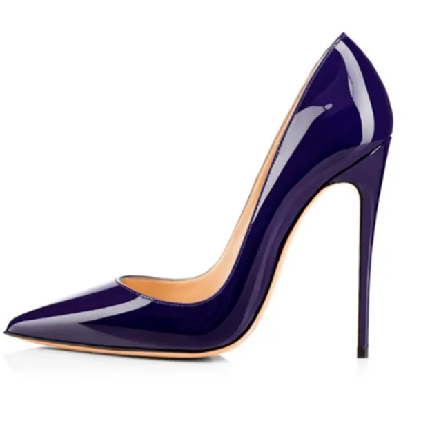 Women's Red Patent Leather High Heel Shoes - Pointed-Toe Stiletto Pumps for Prom, Parties, Weddings, and Formal Events