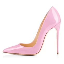 Women's Red Patent Leather High Heel Shoes - Pointed-Toe Stiletto Pumps for Prom, Parties, Weddings, and Formal Events