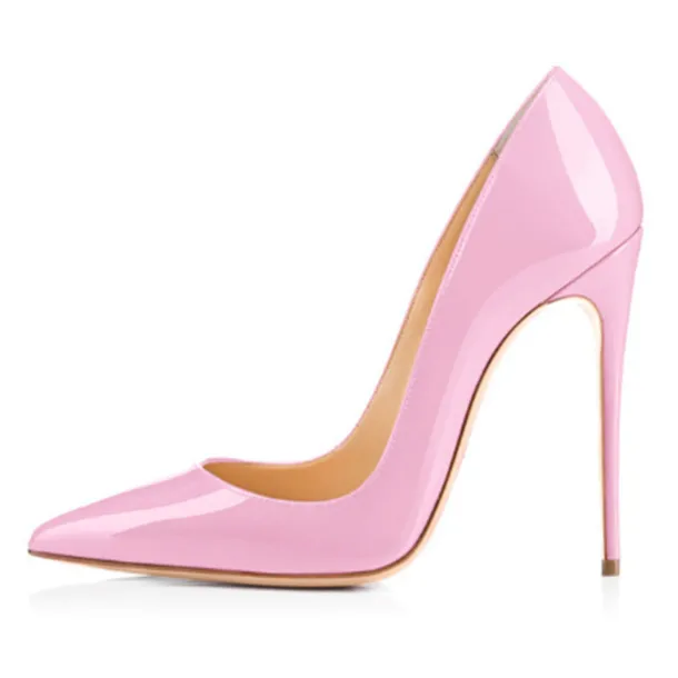 Women's Red Patent Leather High Heel Shoes - Pointed-Toe Stiletto Pumps for Prom, Parties, Weddings, and Formal Events
