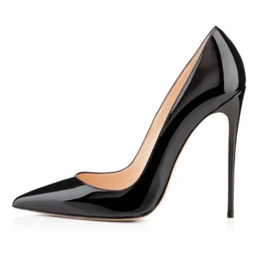 Women's Red Patent Leather High Heel Shoes - Pointed-Toe Stiletto Pumps for Prom, Parties, Weddings, and Formal Events