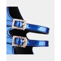 Women's Retro Patent Faux Leather Chunky Mary Jane Pumps with Double Strap – Fashion Block Heel Shoes for Vintage-Inspired Party or Casual Outfits