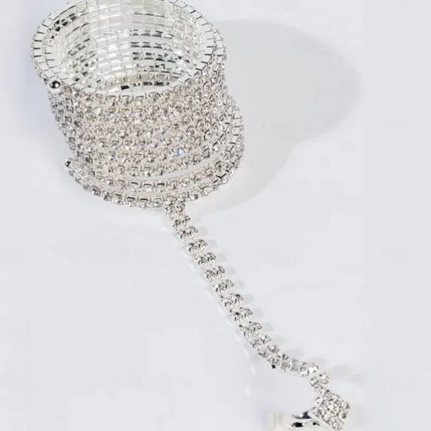 Women's Ring Bracelet / Slave bracelet Classic Precious Fashion Luxury Rhinestone Bracelet Jewelry Silver / Gold For Gift Engagement Club