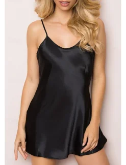 Women's Robes Gown Nightgown Sleepwear Patchwork Fashion Simple Hot Home Daily Bed Lace Breathable Straps Sleeveless Backless Summer Spring Home Outfits