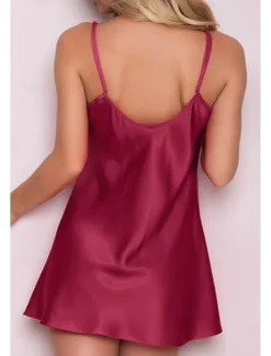 Women's Robes Gown Nightgown Sleepwear Patchwork Fashion Simple Hot Home Daily Bed Lace Breathable Straps Sleeveless Backless Summer Spring Home Outfits