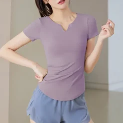 Women's Running Shirt Short Sleeve Tee Tshirt Casual Athleisure V Neck Breathable Quick Dry Soft Gym Workout Running Walking Sportswear Activewear Solid Colored Black Light Green Blue