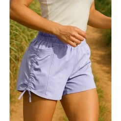 Women's Running Shorts Elastic Waistband Shorts Sports & Outdoor Casual Breathable Quick Dry Lightweight Tennis Golf Running Regular Fit Sportswear Activewear Solid Colored Black Purple Green