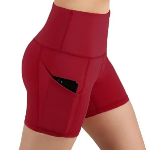 Women's Running Shorts Gym Shorts Side Pockets with Phone Pocket Bottoms Athletic Athleisure Tummy Control Butt Lift Breathable Quick Dry Soft Fitness Gym Workout Marathon Sportswear Activewear Solid