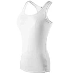Women's Running Tank Top Compression Tank Top Racerback Sleeveless Base Layer Athletic Spandex Breathable Quick Dry Gym Workout Running Jogging Sportswear Activewear Solid Colored Black / Orange Neon