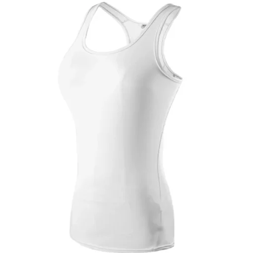 Women's Running Tank Top Compression Tank Top Racerback Sleeveless Base Layer Athletic Spandex Breathable Quick Dry Gym Workout Running Jogging Sportswear Activewear Solid Colored Black / Orange Neon