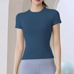 Women's Running T-Shirt Short Sleeve Tee Tshirt Casual Athleisure Breathable Quick Dry Soft Gym Workout Running Walking Sportswear Activewear Solid Colored Black Pink Royal Blue