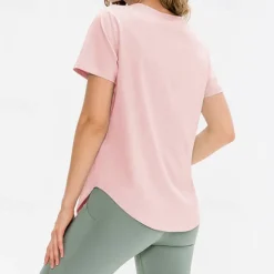 Women's Running T-Shirt Short Sleeve Tee Tshirt Casual Athleisure Breathable Quick Dry Soft Gym Workout Running Walking Sportswear Activewear Solid Colored Apricot Black Pink