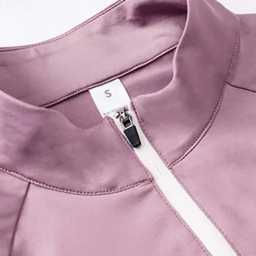 Women's Running T-Shirt Zipper Long Sleeve Zip Top Casual Athleisure Fall Breathable Quick Dry Soft Gym Workout Running Walking Sportswear Activewear Solid Colored Black Pink Burgundy
