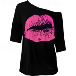 Women's 80s Costumes Outfit 1980s T-Shirts Accessories Set Tee Tutu Skirt Earrings Necklace Bracelets Fishnet Gloves Legwarmers Headband 8 Pcs